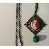 Ciondolo cabochon blu