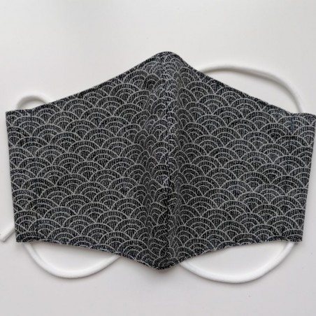Mascherina giapponese in cotone, onda, per donne