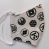 Japanese facemask in cotton for men, family crest