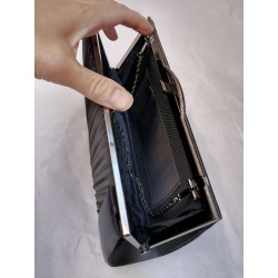 Black silk satin Bag