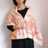 Shibori stole pale-orange