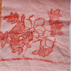 Shibori stole pale-orange
