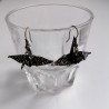 Origami crane earrings Black