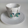 Cherry bead earrings-blue