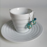 Cherry bead earrings-blue