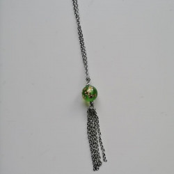 Cherry bead necklace fringe...