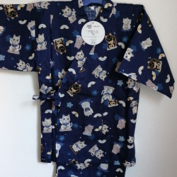 Kimono Jinbei 130cm blu