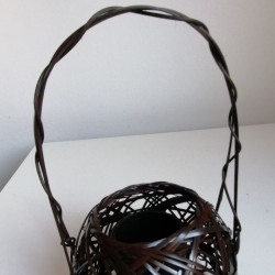Bamboo flower basket vase