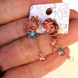 Earrings Peony