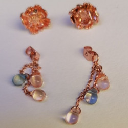 Earrings Peony