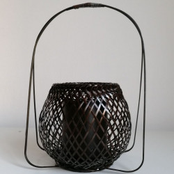 Ceste-vaso in bambù largo