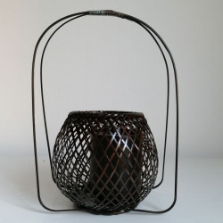 Ceste-vaso in bambù largo