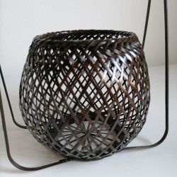 Ceste-vaso in bambù largo