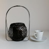 Bamboo flower basket vase wide