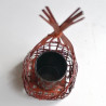 Bamboo flower basket vase- small