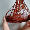 Bamboo flower basket vase- small