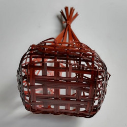 Bamboo flower basket vase- small