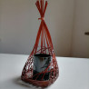 Bamboo flower basket vase- small