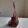 Bamboo flower basket vase- small