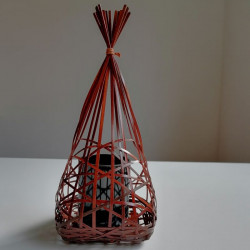 Bamboo flower basket vase- small