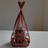 Bamboo flower basket vase- small