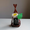 Bamboo flower basket vase- small