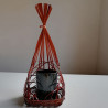 Bamboo flower basket vase- small