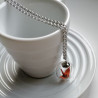 Necklace Crane in bubble Orange