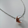 Necklace Crane in bubble Orange