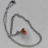 Necklace Crane in bubble Orange