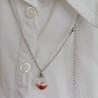 Necklace Crane in bubble Orange