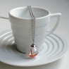 Necklace Crane in bubble Orange