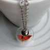 Necklace Crane in bubble Orange