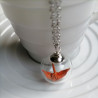 Necklace Crane in bubble Orange