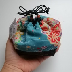 Kinchaku basket bag mini- blue