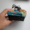 Kinchaku basket bag mini- blue