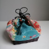 Kinchaku basket bag mini- blue