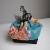 Kinchaku basket bag mini- blue