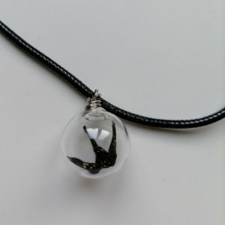 Necklace Crane with black cord