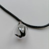 Necklace Crane with black cord