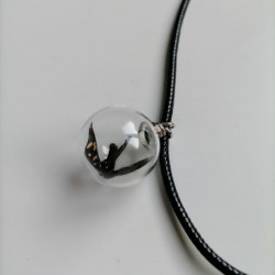 Necklace Crane with black cord