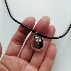 Necklace Crane with black cord