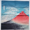 Furoshiki 50cm Hokusai "Fuji Rosso"