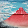 Furoshiki 50cm Hokusai "Fuji Rosso"