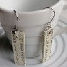 Rectangle Paper earrings Japanese book