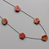 Collana Fiori di Pruno Rosso