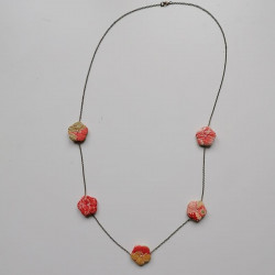 Collana Fiori di Pruno Rosso
