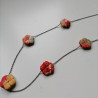 Collana Fiori di Pruno Rosso