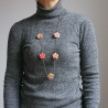 Plum flower necklace Red
