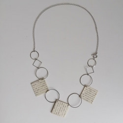 Paper necklace Circle&square